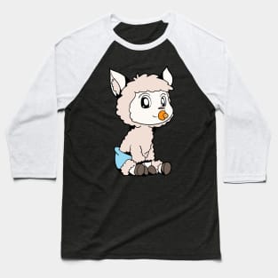 Kawaii Baby Llama Baseball T-Shirt